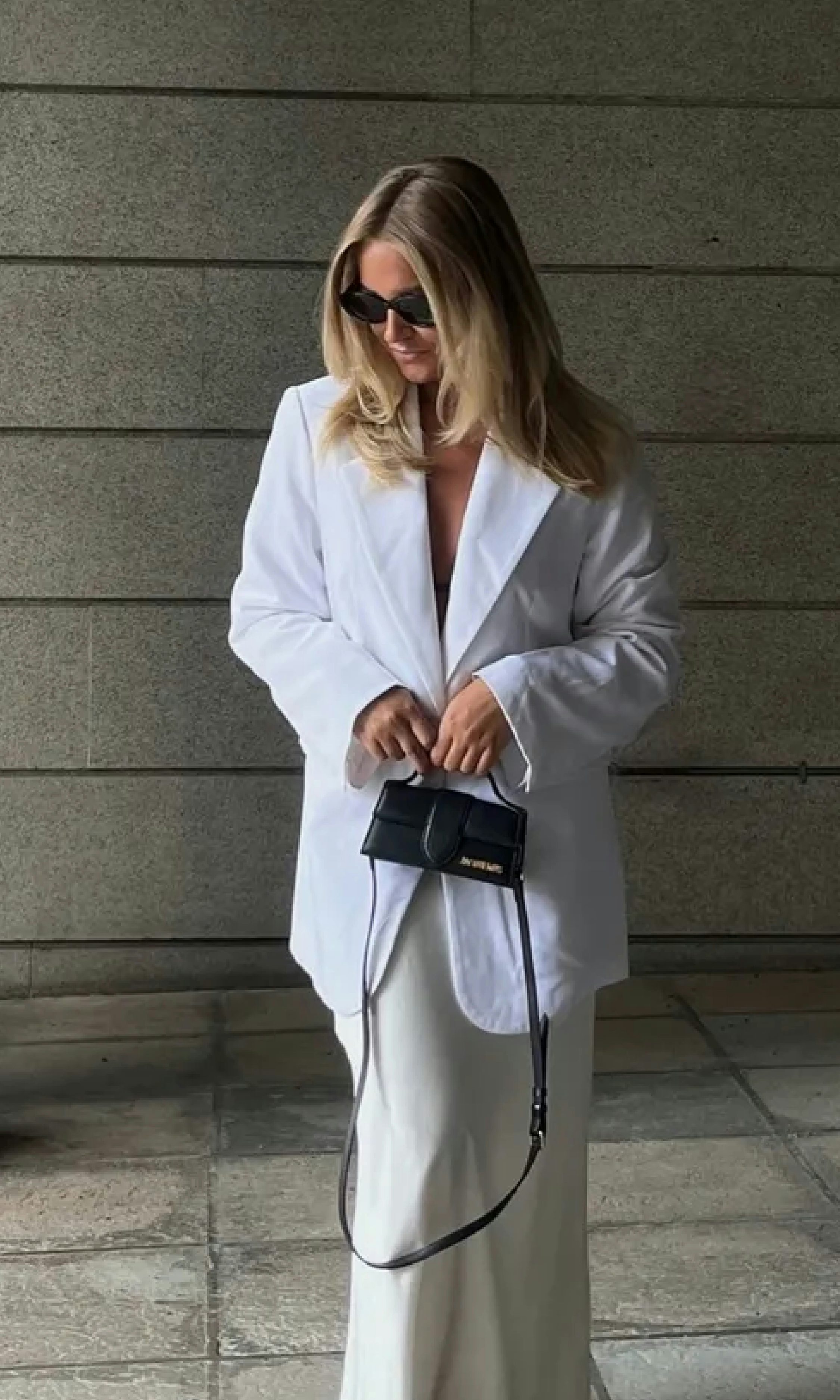 White OB Maddie Linen | Women | Suits & Tuxedos - Blazer Bik Bok