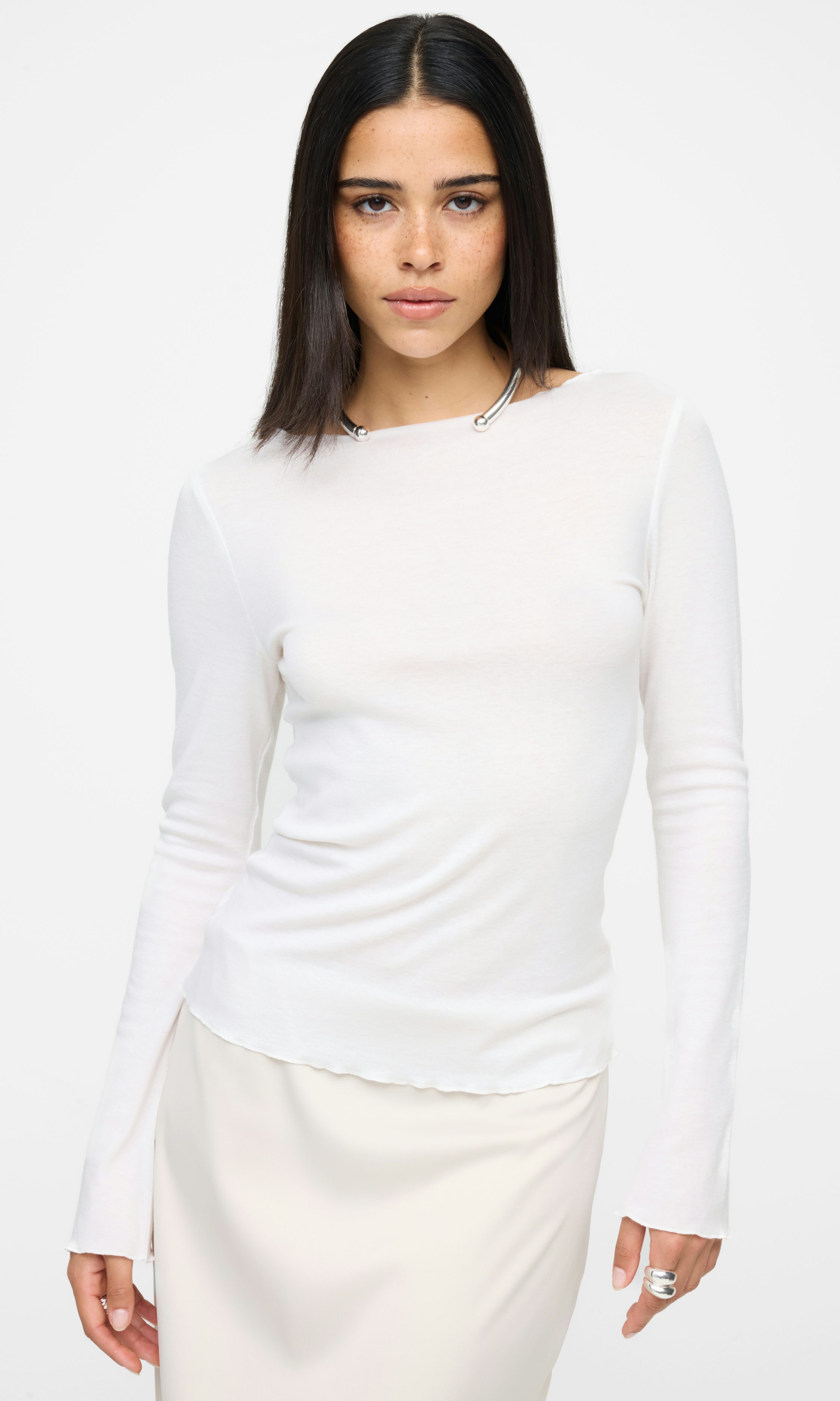 Off white TL Wool blend Boatneck | Women | Bik Bok