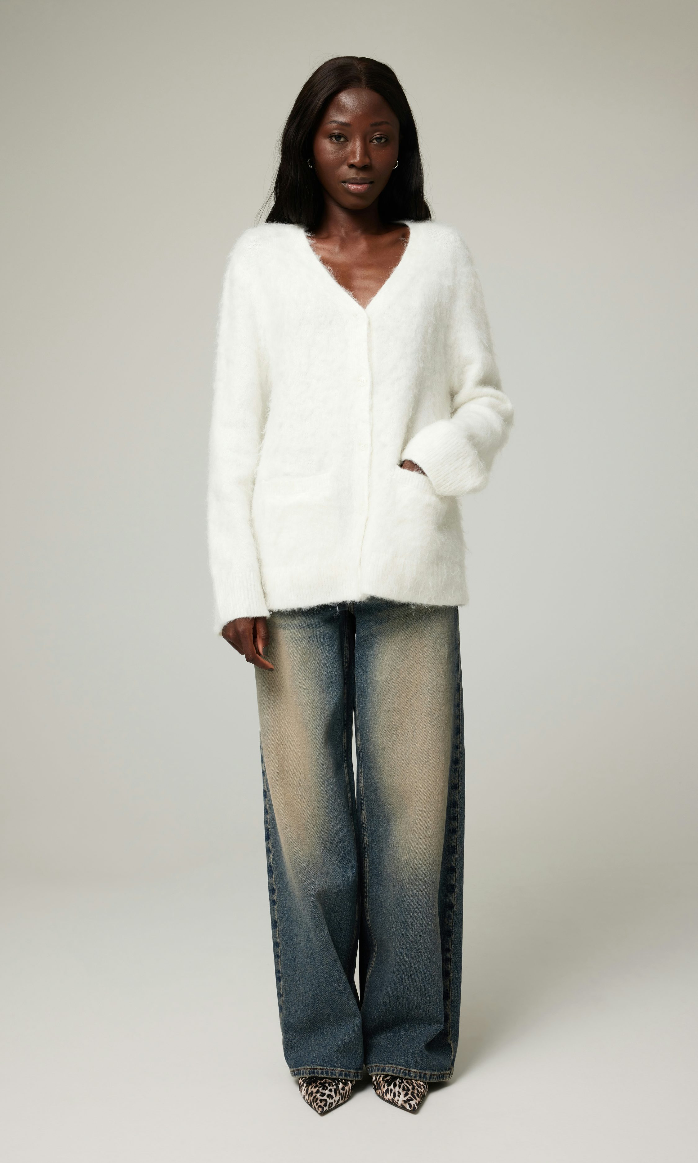 【mikity】Wholegarment silkmohair cardi The Most Wanted Knit - Pearl mohair and Silk Cardigan – for lovers