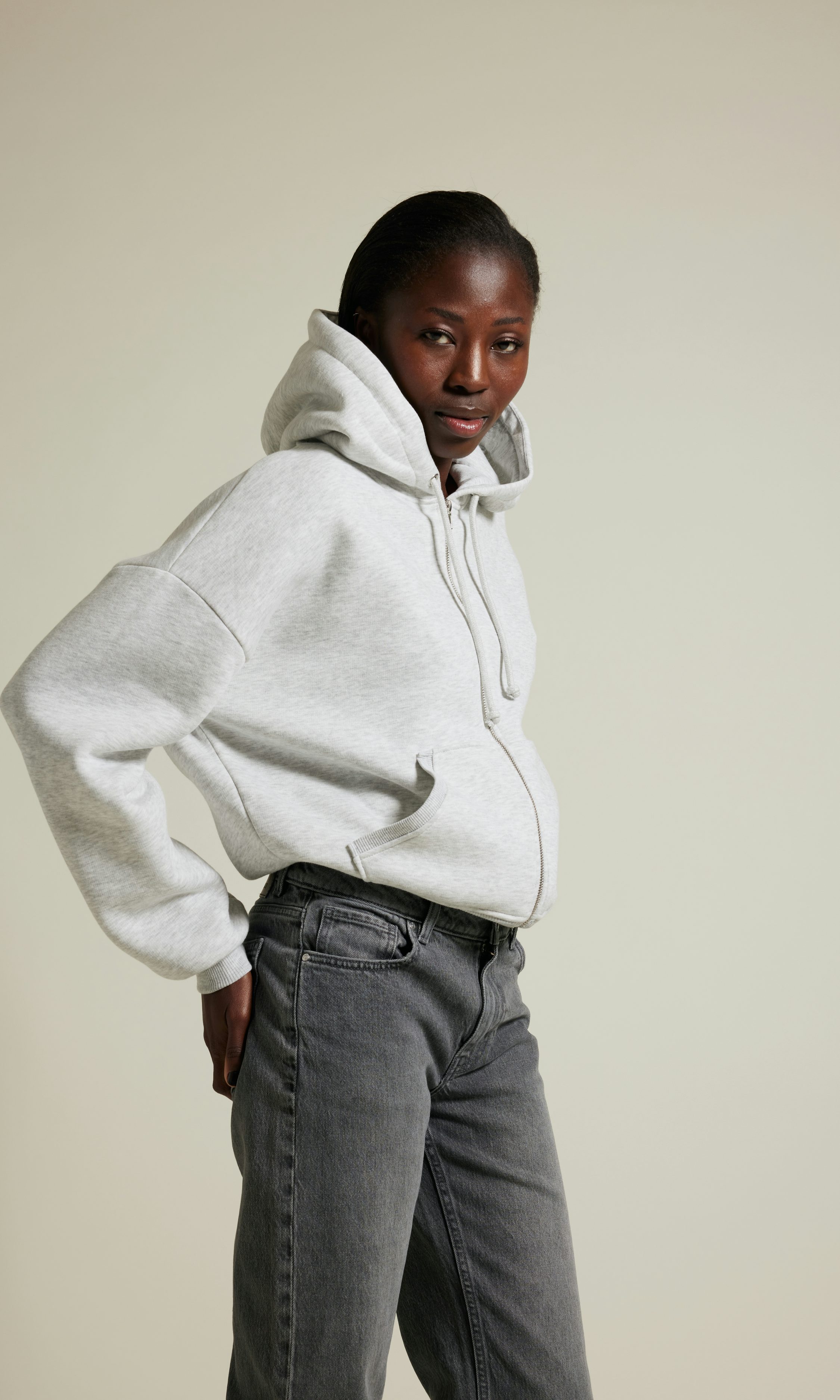 Light grey Teen Spirit hoodie Women Bik Bok
