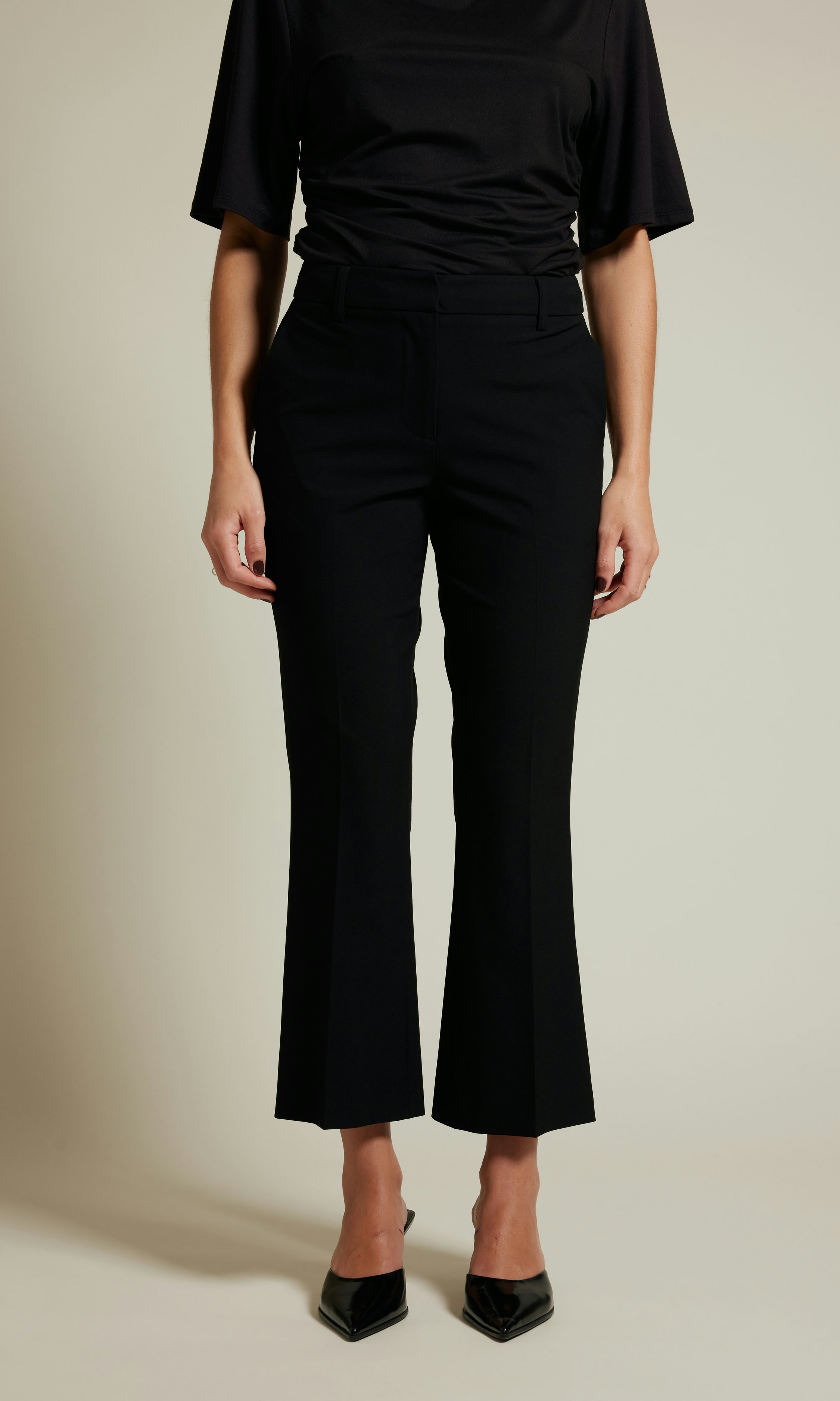 ボトムスその他 [MATINKIM]double waist hook trouser in black MOTEL X JACQUIE Black Wide Leg Trouser | Shan – motelrocks