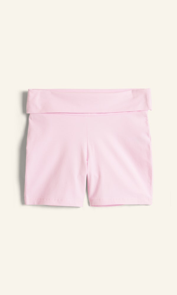 Light pink NW cotton yoga shorts Women Bik Bok