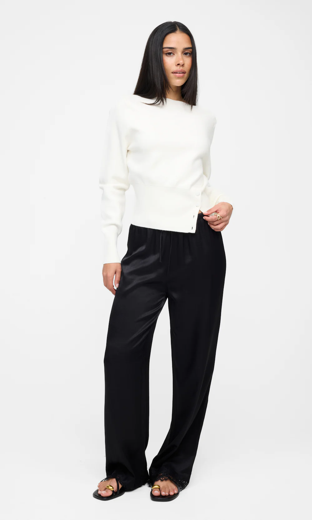 Satin trousers